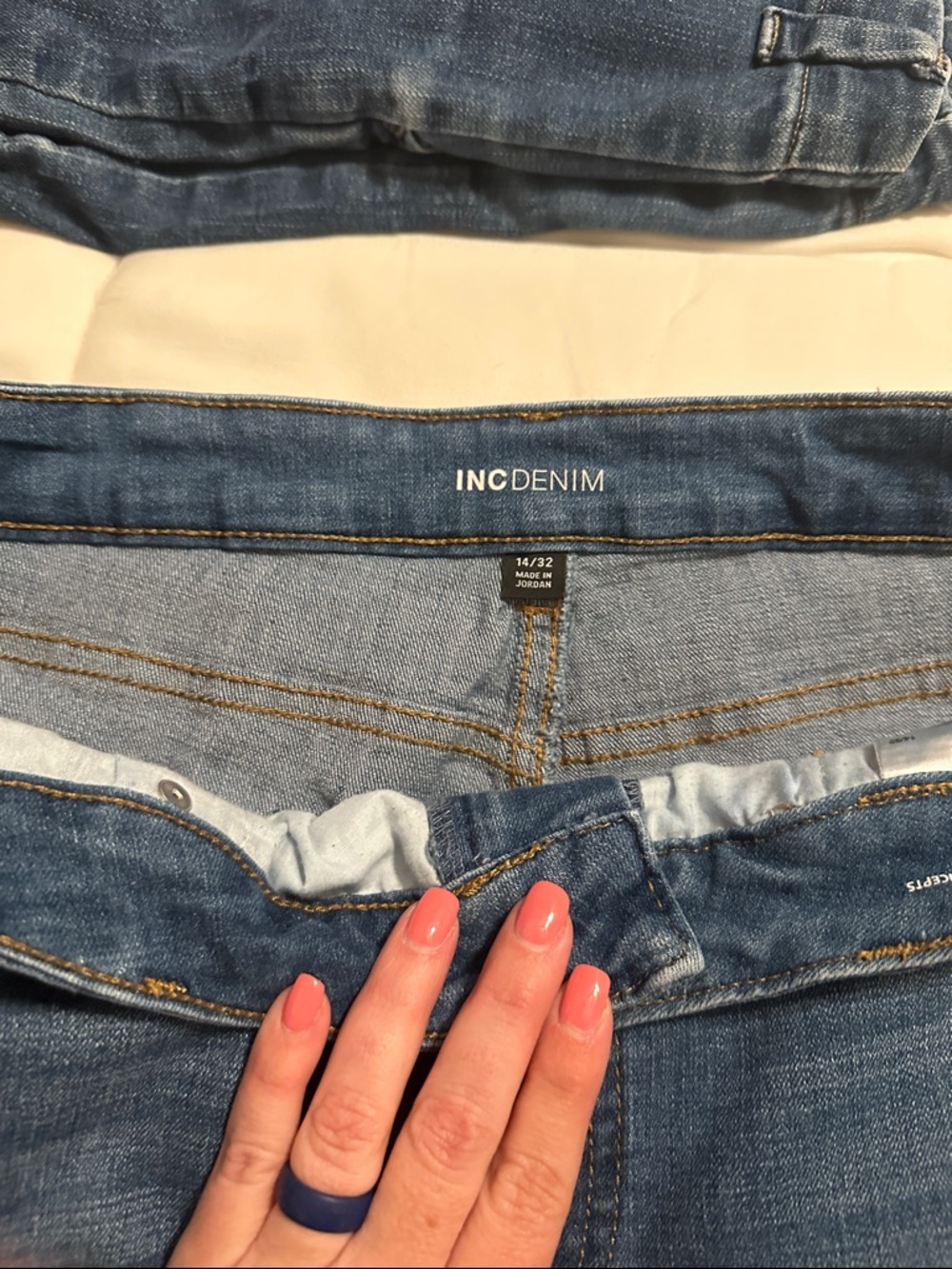 INC International Concepts Women’s High-Rise Denim Jeans - Medium Blue